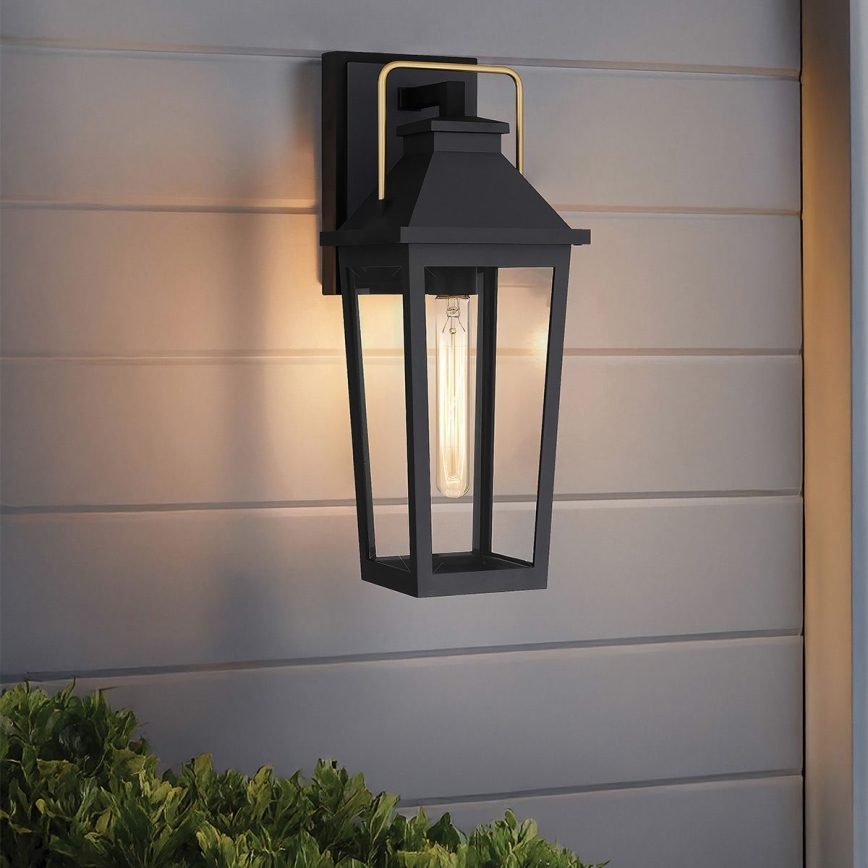 Quoizel - Εξωτερικό επιτοίχιο φωτιστικό BUCKLEY M 1xE27/40W/230V IP44 μαύρο
