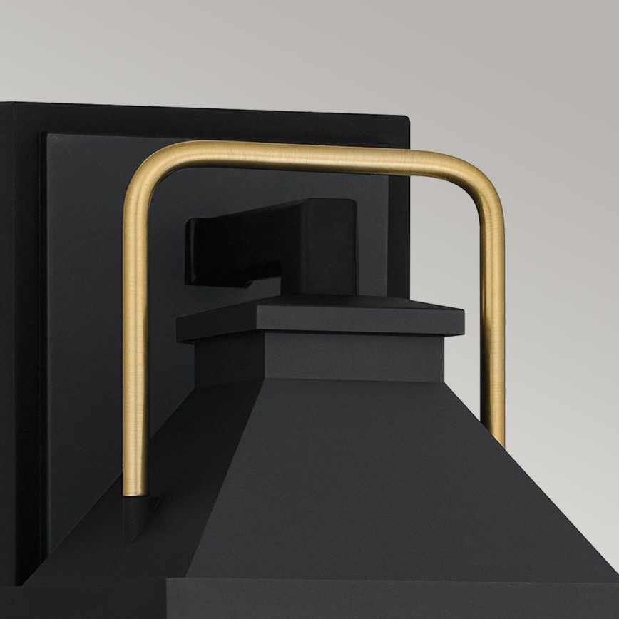 Quoizel - Εξωτερικό επιτοίχιο φωτιστικό BUCKLEY S 1xE27/40W/230V IP44 μαύρο