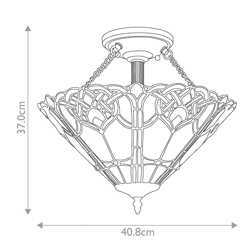Quoizel - Οροφής φωτιστικό CAMBRIDGE 2xE27/100W/230V