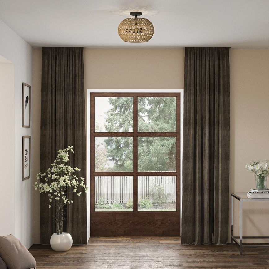 Quoizel - Φωτιστικό οροφής CASABLANCA 3xE27/60W/230V καφέ