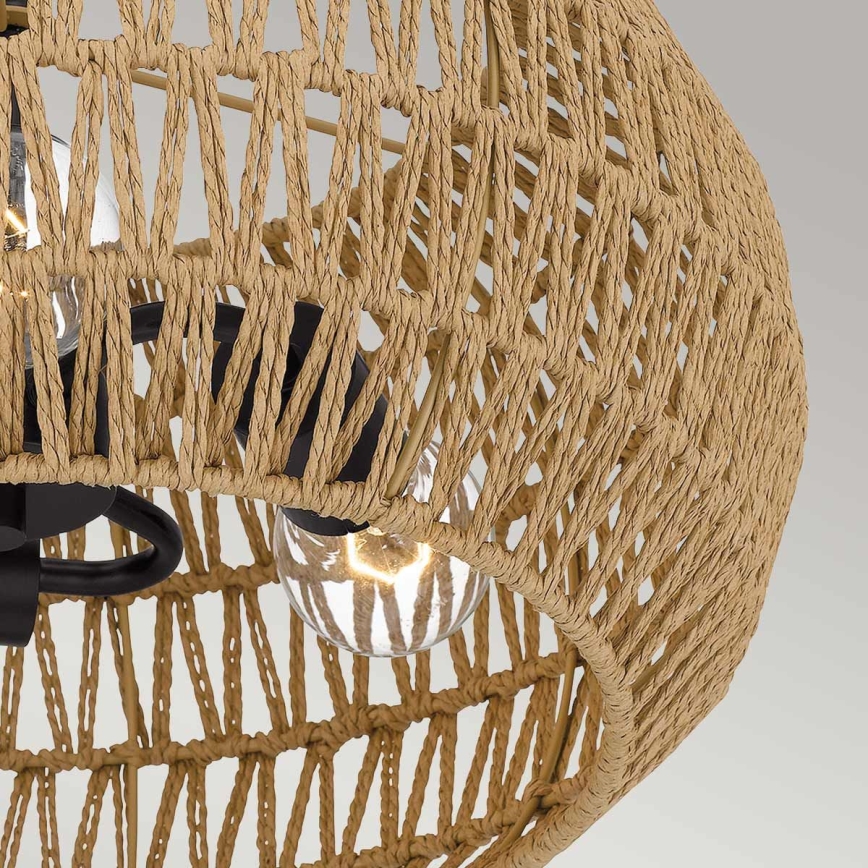 Quoizel - Φωτιστικό οροφής CASABLANCA 3xE27/60W/230V καφέ