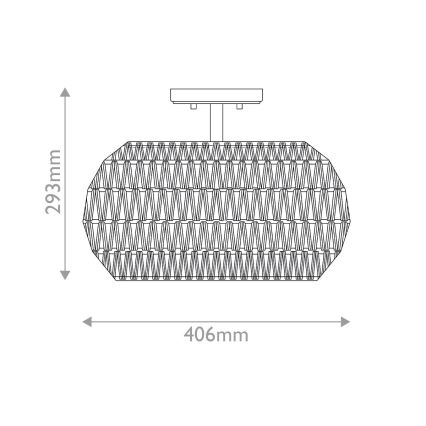 Quoizel - Φωτιστικό οροφής CASABLANCA 3xE27/60W/230V καφέ