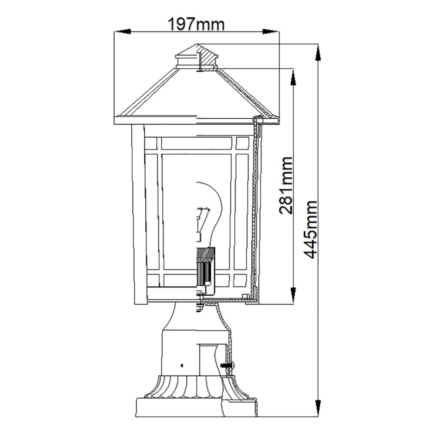 Quoizel - Λάμπα εξωτερικού χώρου CEDAR POINT 1xE27/60W/230V IP44