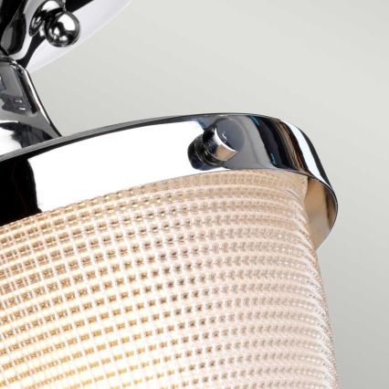 Quoizel - Φωτιστικό οροφής μπάνιου DUBLIN 1xE27/40W/230V IP44 γυαλιστερό χρώμιο