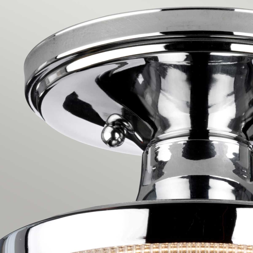 Quoizel - Φωτιστικό οροφής μπάνιου DUBLIN 1xE27/40W/230V IP44 γυαλιστερό χρώμιο