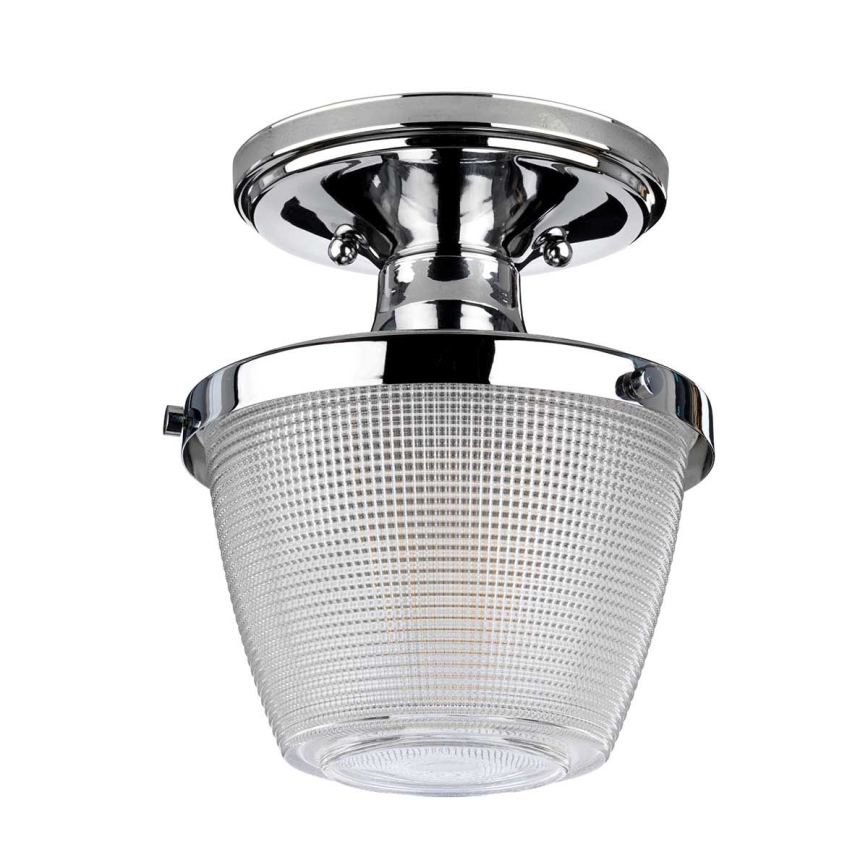 Quoizel - Φωτιστικό οροφής μπάνιου DUBLIN 1xE27/40W/230V IP44 γυαλιστερό χρώμιο