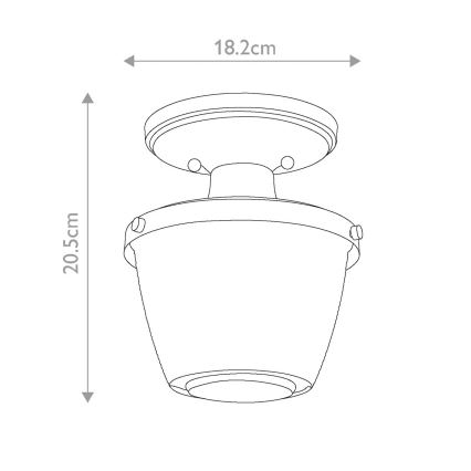 Quoizel - Φωτιστικό οροφής μπάνιου DUBLIN 1xE27/40W/230V IP44 χρυσό