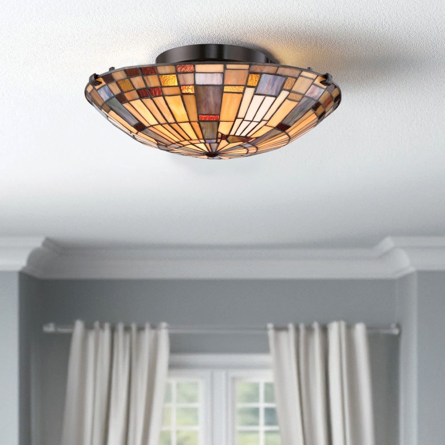 Quoizel - Φωτιστικό οροφής INGLENOOK 2xE27/60W/230V διάμετρος 40,7 cm