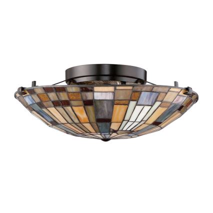 Quoizel - Φωτιστικό οροφής INGLENOOK 2xE27/60W/230V διάμετρος 40,7 cm
