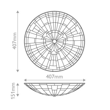 Quoizel - Φωτιστικό οροφής INGLENOOK 2xE27/60W/230V διάμετρος 40,7 cm