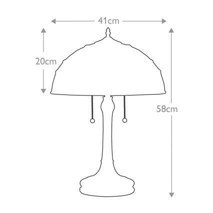 Quoizel - Επιτραπέζιο φωτιστικό KAMI 2xE27/60W/230V