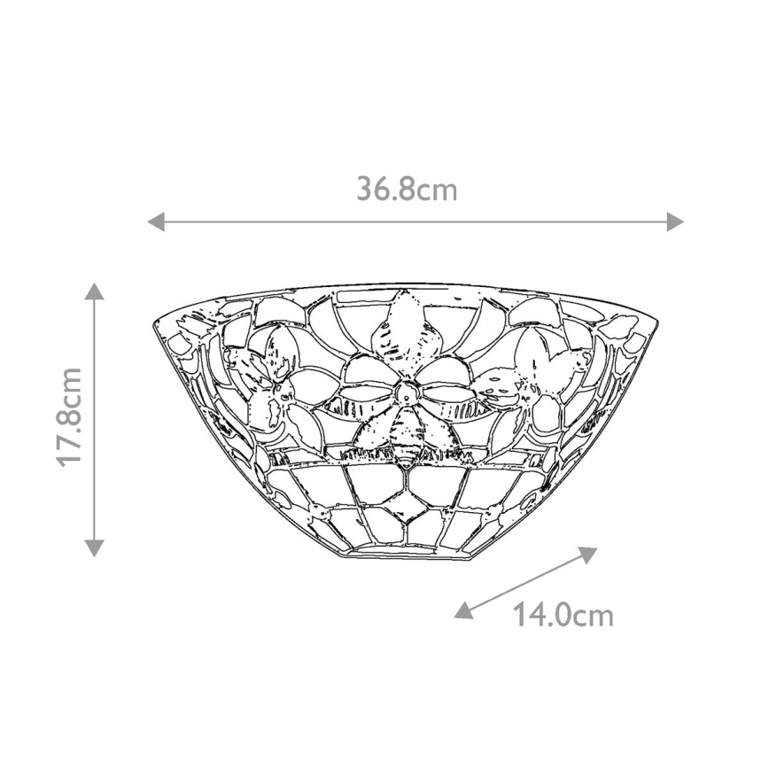 Quoizel - Επιτοίχιο φωτιστικό Tiffany KAMI 2xE14/60W/230V