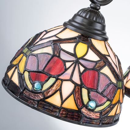 Quoizel - Πολυέλαιος σε αλυσίδα Tiffany LARISSA 3xE27/60W/230V Ø 63,6 cm