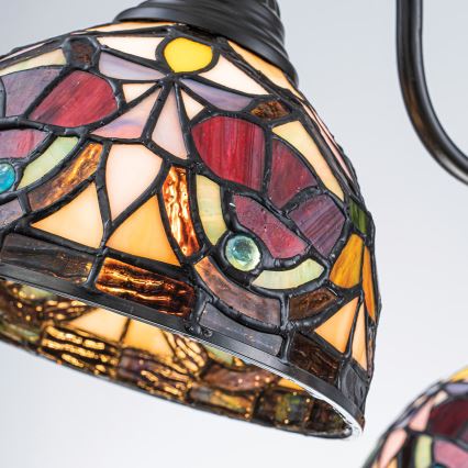 Quoizel - Πολυέλαιος σε αλυσίδα Tiffany LARISSA 3xE27/60W/230V Ø 63,6 cm