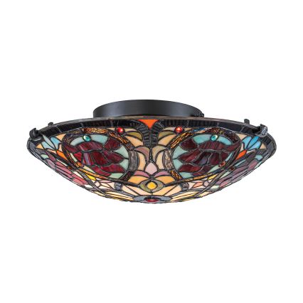 Quoizel - Φωτιστικό οροφής Tiffany LARISSA 2xE27/40W/230V Ø 41,2 cm