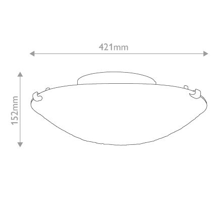 Quoizel - Φωτιστικό οροφής Tiffany LARISSA 2xE27/40W/230V Ø 41,2 cm