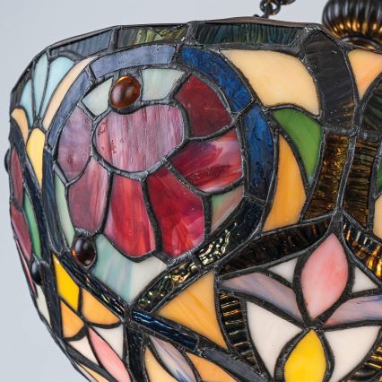Quoizel - Πλαφονιέρα Tiffany LARISSA 2xE27/60W/230V διάμ. 35 εκ.