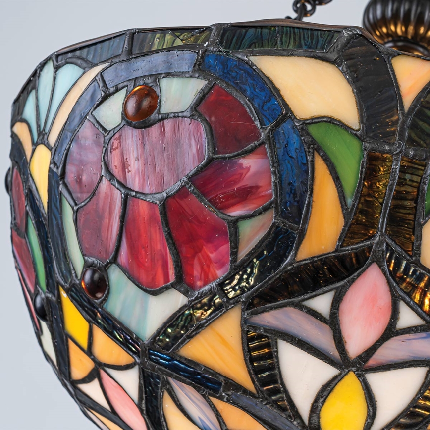 Quoizel - Πλαφονιέρα Tiffany LARISSA 2xE27/60W/230V διάμ. 35 εκ.