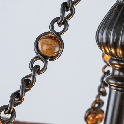 Quoizel - Πλαφονιέρα Tiffany LARISSA 2xE27/60W/230V διάμ. 35 εκ.