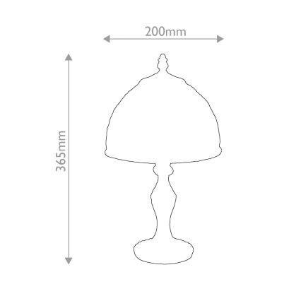 Quoizel - Επιτραπέζιο φωτιστικό Tiffany LARISSA 1xE14/40W/230V διάμ. 20 εκ.
