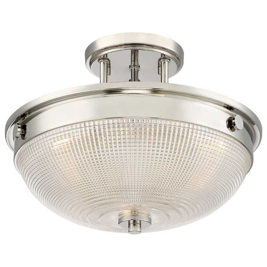 Quoizel - Πλαφονιέρα οροφής MANTLE 2xE27/60W/230V γυαλιστερό χρώμιο