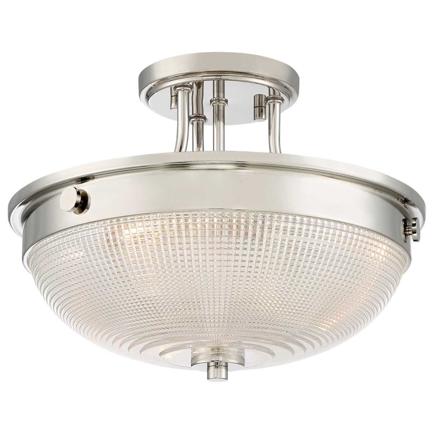 Quoizel - Πλαφονιέρα οροφής MANTLE 2xE27/60W/230V γυαλιστερό χρώμιο