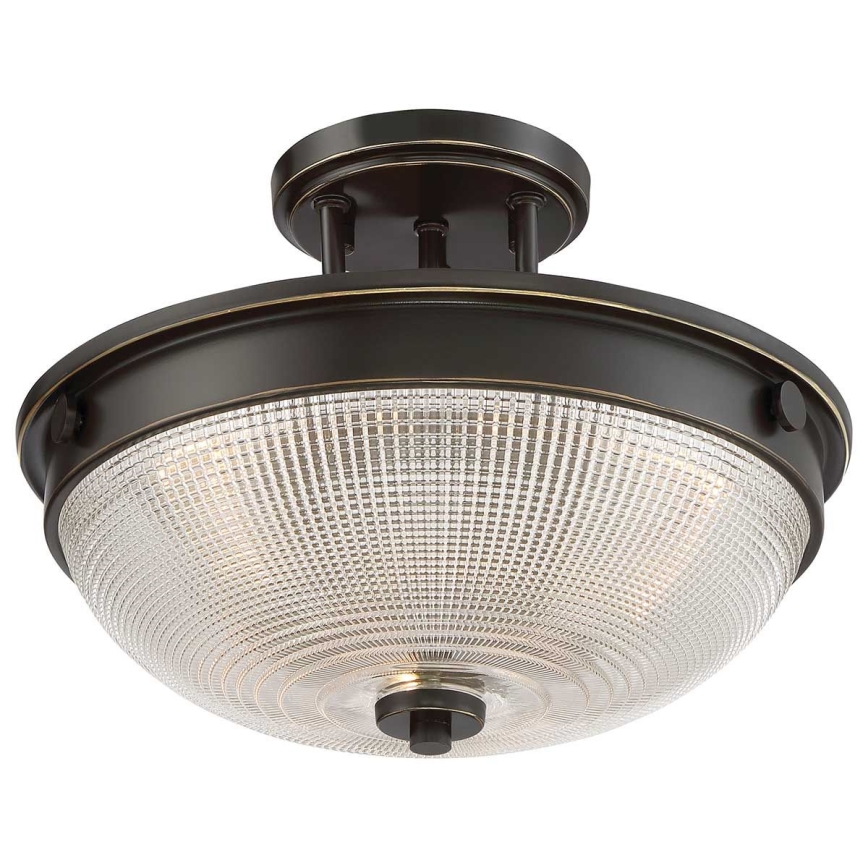 Quoizel - Πλαφονιέρα οροφής MANTLE 2xE27/60W/230V μπρονζέ