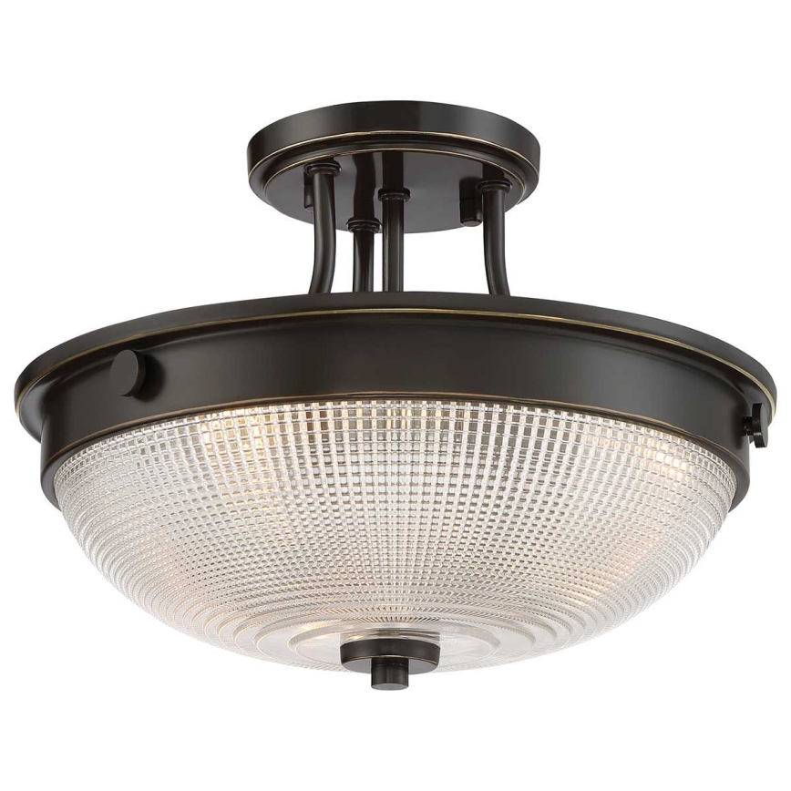 Quoizel - Πλαφονιέρα οροφής MANTLE 2xE27/60W/230V μπρονζέ