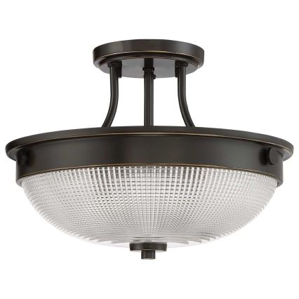 Quoizel - Πλαφονιέρα οροφής MANTLE 2xE27/60W/230V μπρονζέ