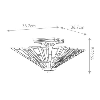 Quoizel - Οροφής φωτιστικό MAYBECK 2xE27/60W/230V