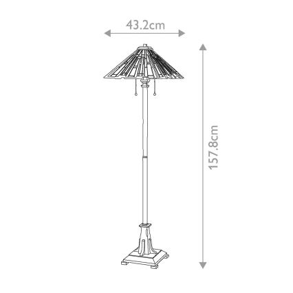 Quoizel - Επιδαπέδια λάμπα MAYBECK 2xE27/60W/230V