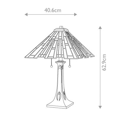 Quoizel - Eπιτραπέζια λάμπα MAYBECK 2xE27/60W/230V
