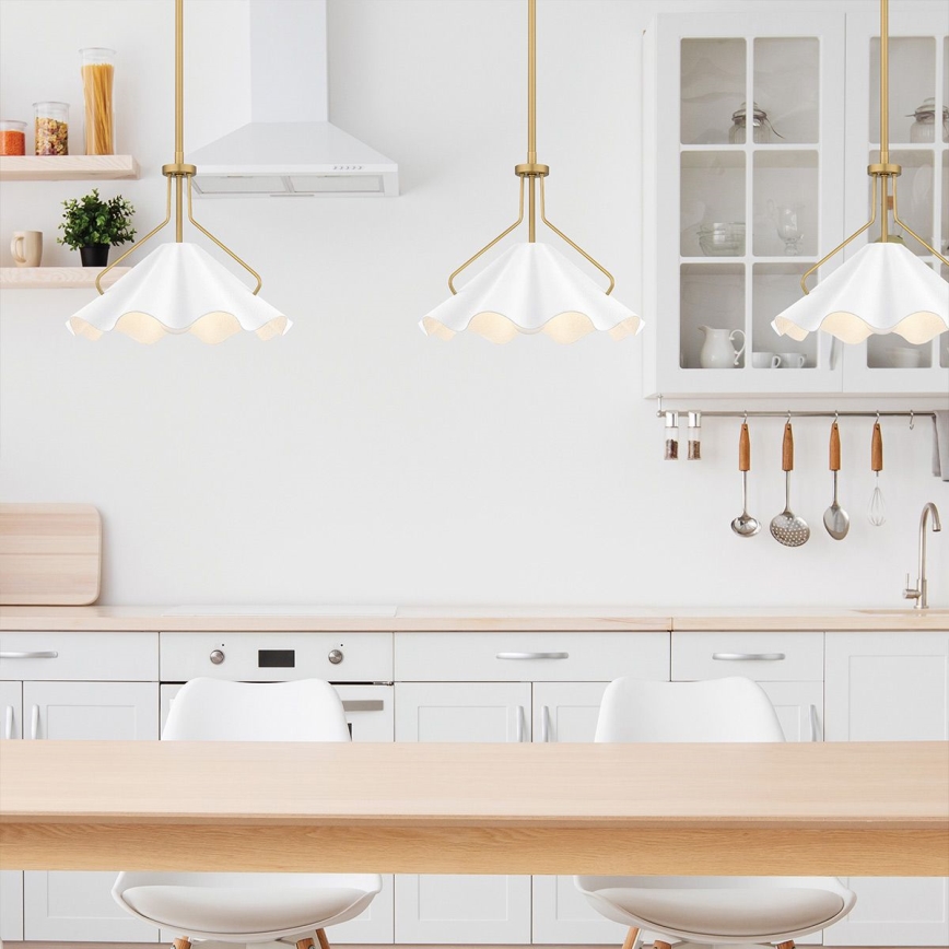 Quoizel - Κρεμαστό φωτιστικό MEJIA 1xE27/60W/230V διάμετρος 35,6 cm ορείχαλκος