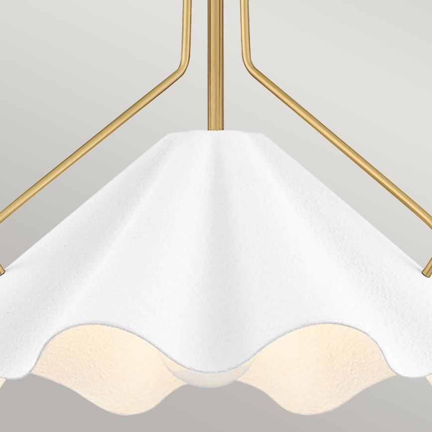 Quoizel - Κρεμαστό φωτιστικό MEJIA 1xE27/60W/230V διάμετρος 35,6 cm ορείχαλκος