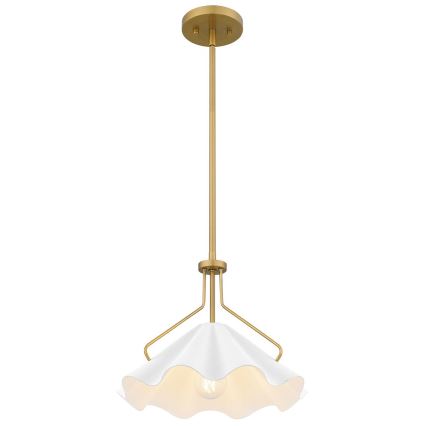 Quoizel - Κρεμαστό φωτιστικό MEJIA 1xE27/60W/230V διάμετρος 35,6 cm ορείχαλκος