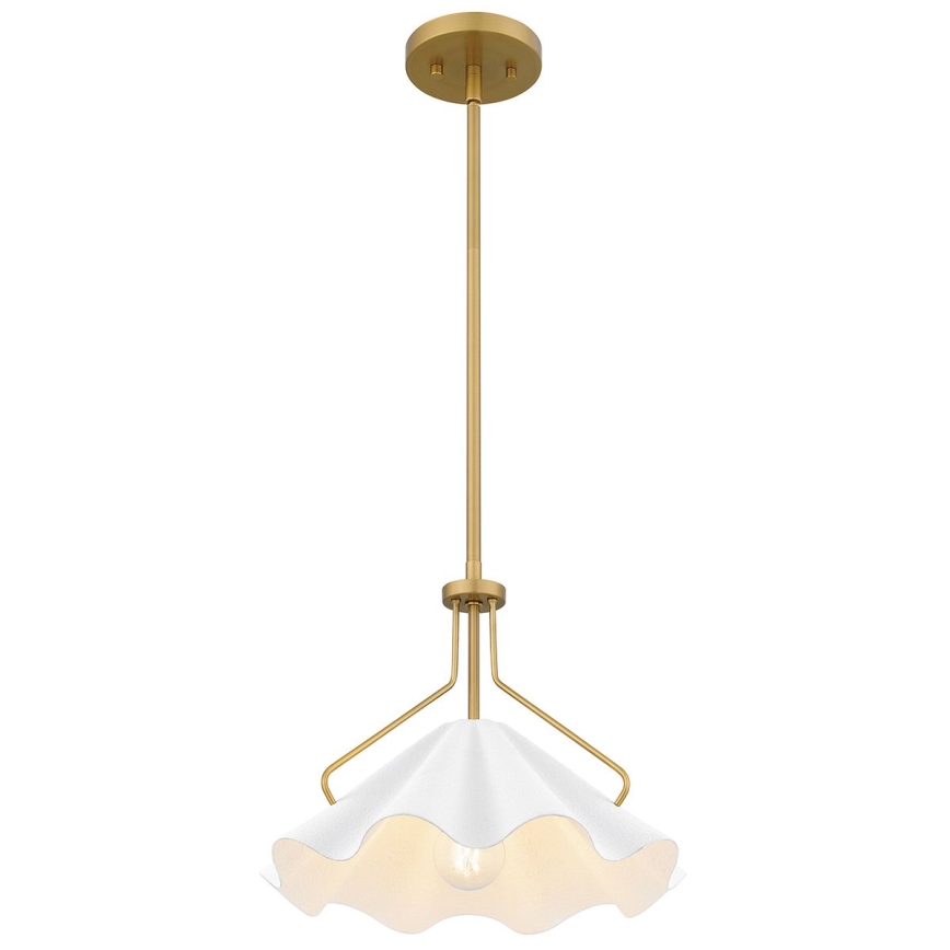 Quoizel - Κρεμαστό φωτιστικό MEJIA 1xE27/60W/230V διάμετρος 35,6 cm ορείχαλκος