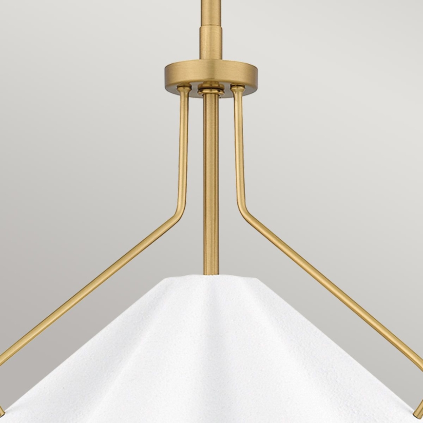 Quoizel - Κρεμαστό φωτιστικό MEJIA 1xE27/60W/230V διάμετρος 35,6 cm ορείχαλκος