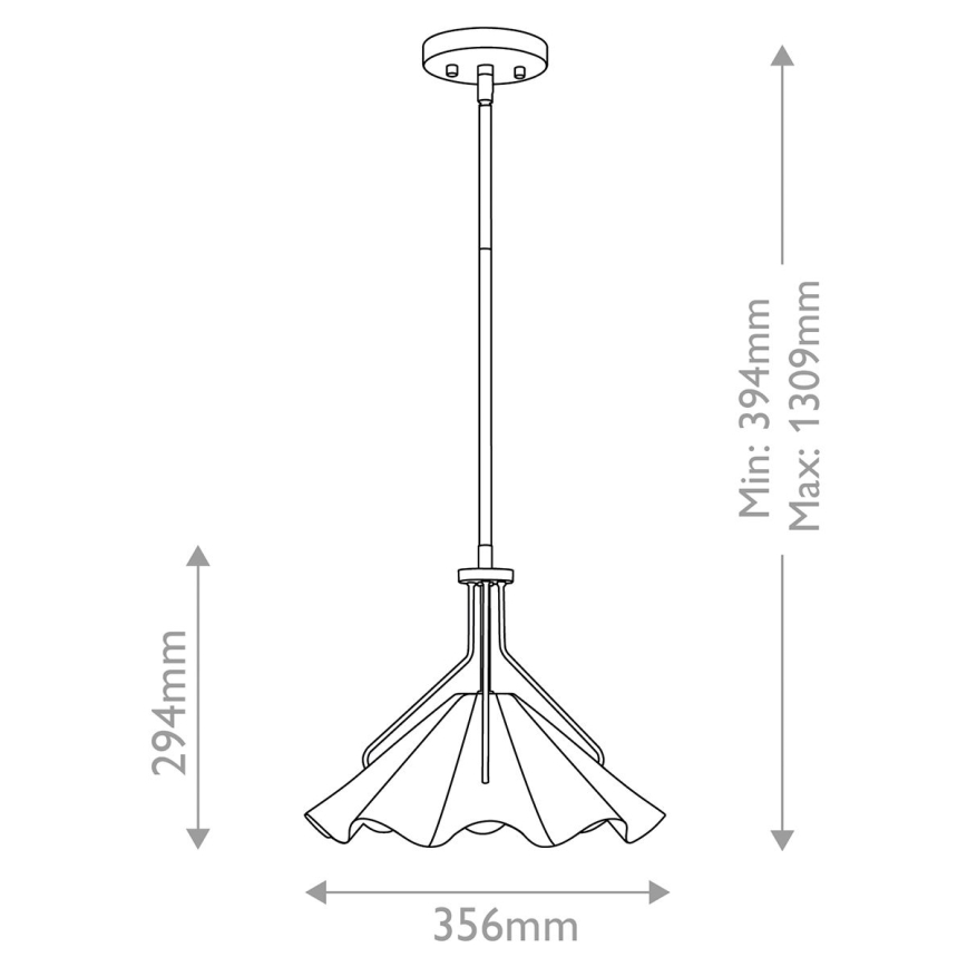 Quoizel - Κρεμαστό φωτιστικό MEJIA 1xE27/60W/230V διάμετρος 35,6 cm ορείχαλκος