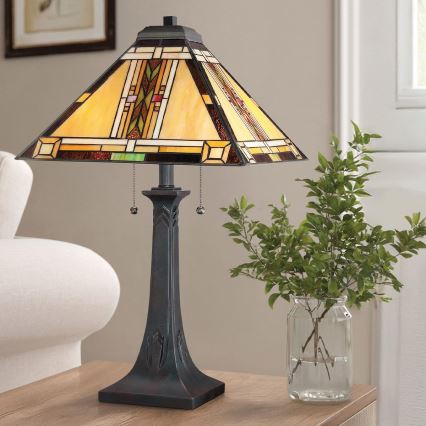 Quoizel - Eπιτραπέζιο φωτιστικό NAVAJO 2xE27/60W/230V
