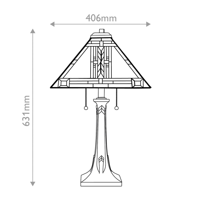 Quoizel - Eπιτραπέζιο φωτιστικό NAVAJO 2xE27/60W/230V