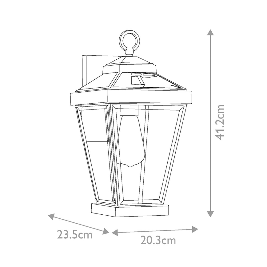 Quoizel - Επιτοίχιο φωτιστικό εξωτερικού χώρου RAVINE 1xE27/60W/230V IP44 καφέ