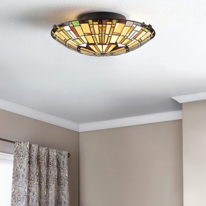 Quoizel - Φωτιστικό οροφής REED 2xE27/60W/230V διάμετρος 42 cm