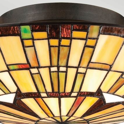 Quoizel - Φωτιστικό οροφής Tiffany REED 2xE27/60W/230V διάμ. 42 εκ.
