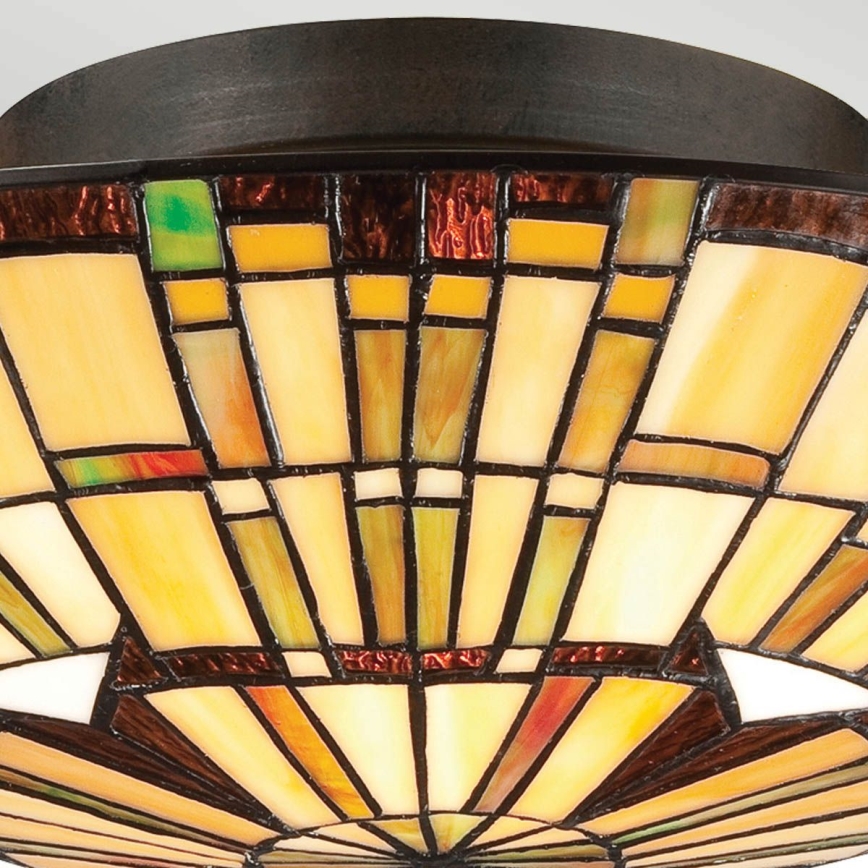 Quoizel - Φωτιστικό οροφής Tiffany REED 2xE27/60W/230V διάμ. 42 εκ.