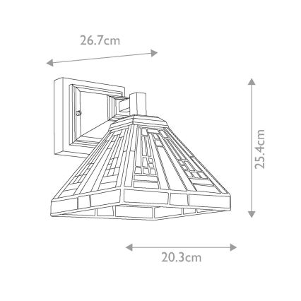 Quoizel - Επιτοίχιο φωτιστικό Tiffany STEPHEN 1xE27/100W/230V