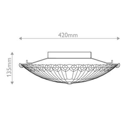 Quoizel - Φωτιστικό οροφής WATKINS 2xE27/60W/230V διάμετρος 42 cm