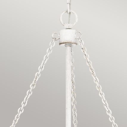Quoizel - Πολυέλαιος με αλυσίδα WAYLON 4xE27/60W/230V, διάμ. 50,4 εκ., καφέ/λευκό