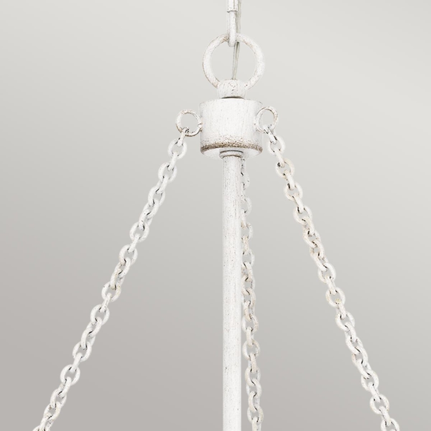 Quoizel - Πολυέλαιος με αλυσίδα WAYLON 4xE27/60W/230V, διάμ. 50,4 εκ., καφέ/λευκό