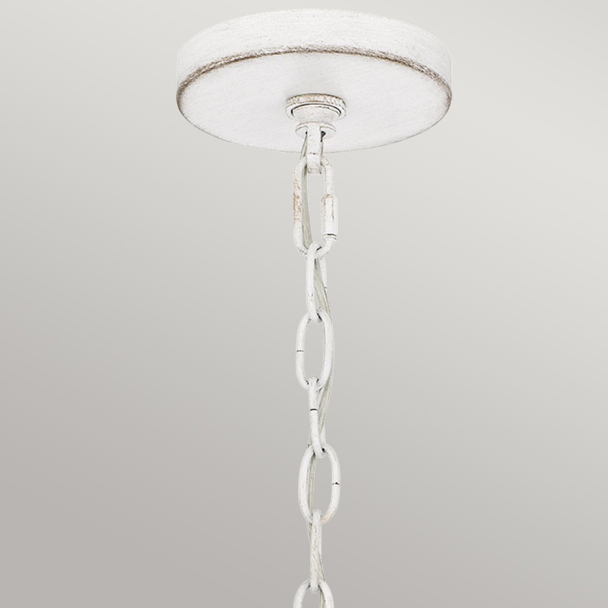 Quoizel - Πολυέλαιος με αλυσίδα WAYLON 4xE27/60W/230V, διάμ. 50,4 εκ., καφέ/λευκό