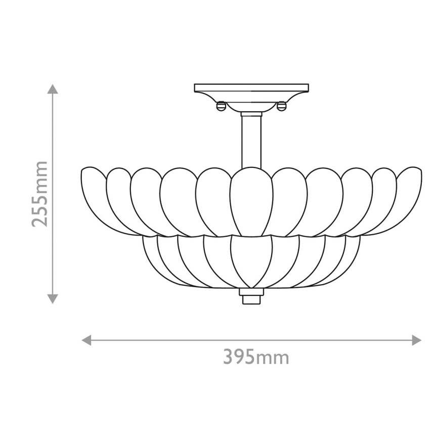 Quoizel - Φωτιστικό οροφής WHITECAP 4xE14/40W/230V διάμετρος 39,5 cm
